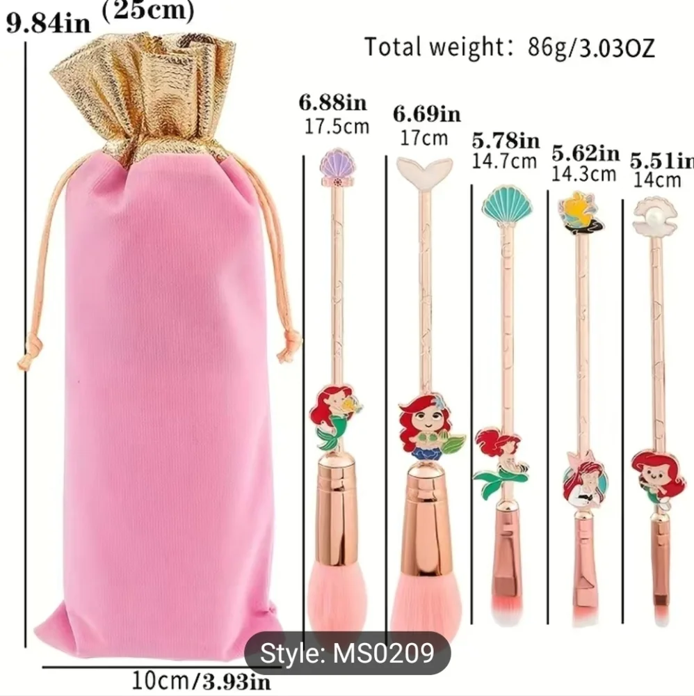 Disney Little Mermaid Makeup Brush Set